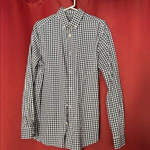 GAP Blue and White Gingham Men's Shirt